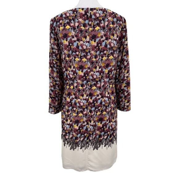 TIBI 100% Silk 3/4 Sleeve Impressionist Floral Shift Dress - Size 4 EUC - Picture 6 of 12